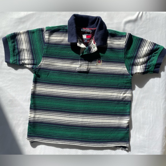 Vintage 90’s Tommy Hilfiger Stripped Polo - Picture 2 of 4